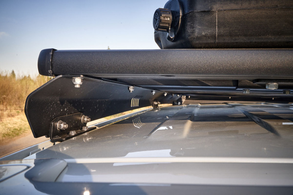 Багажник экспедиционный (платформа) алюминиевый РИФ 1150x2080 мм для Mitsubishi Pajero IV (с крепежом)