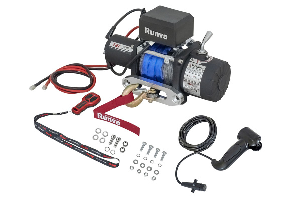 Лебёдка автомобильная электрическая 12V Runva EWX5000SR 2268 кг (синтетический трос)