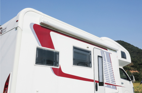 Маркиза автомобильная РИФ 2,5х2,0 м кассетная, привод механический, ручной, корпус черный