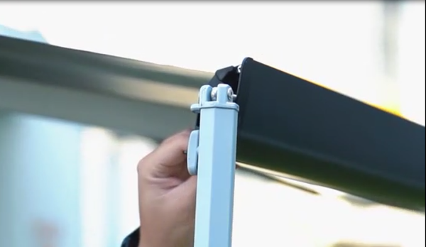 Маркиза автомобильная РИФ 2,0х1,5 м кассетная, привод механический, ручной, корпус белый