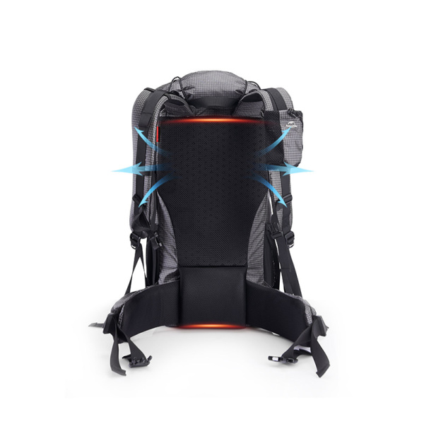 Рюкзак туристический Naturehike 60+5 л, Dyneema, черный