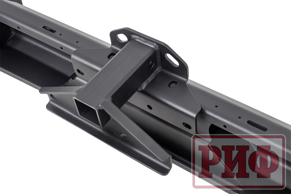 Бампер РИФ силовой задний Jeep Wrangler JL 2018+ с квад. под фарк. под штат. фонари, низ. пер. крыл.