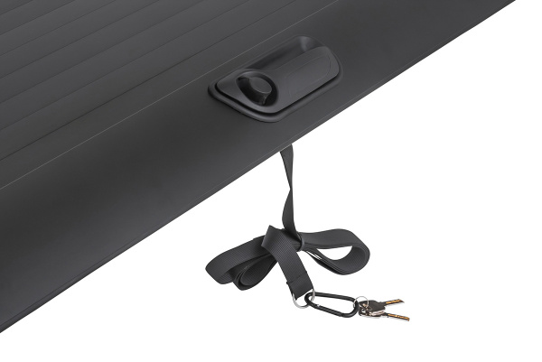 Крышка кузова РИФ для Sollers ST6 / JAC T6, роллета раздвижная 1538х1606 мм, алюминиевая, черная