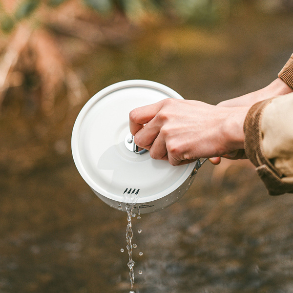 1 Набор посуды Naturehike туристический 4 в 1, керамическое покрытие, (с чайником)