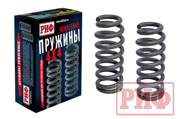 Пружины РИФ передние Mitsubishi Pajero III, IV 2000+ 50-100 кг дизель 3,2 лифт 40 мм