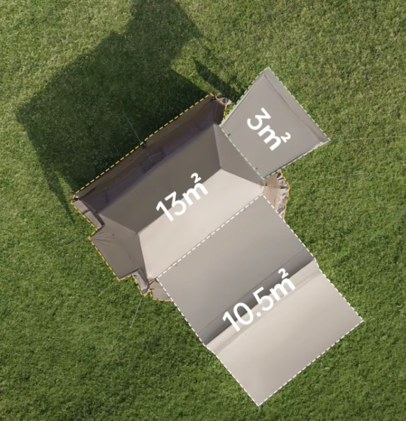 Палатка Naturehike Village 13 Ultimate Edition автоматическая 5-8-местная, с верандой, коричневая