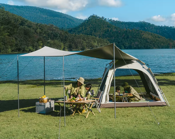 Палатка Naturehike Ango 4-местная, быстросборная, коричневая