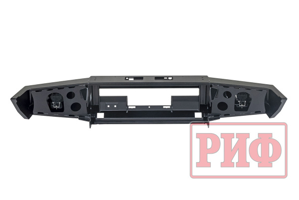 Бампер РИФ передний Toyota Land Cruiser 76/78/79 2007-2024 c доп. фарами, под штатную лебедку и расширители арок