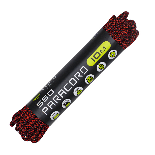Паракорд 550 CORD nylon 10м (red snake) Паракорд 550 CORD nylon 10м (red snake)