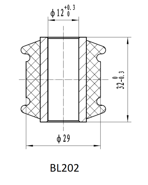 Втулка амортизатора РИФ SA202, SA254, SA256, SA258 (с маркировкой 1), Нива, Шевроле Нива