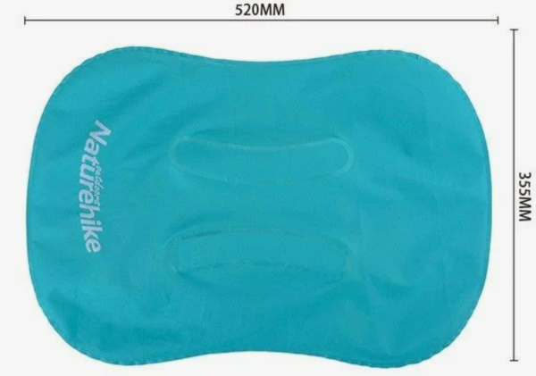 3 Подушка туристическая надувная Naturehike 42x32x11см, голубая