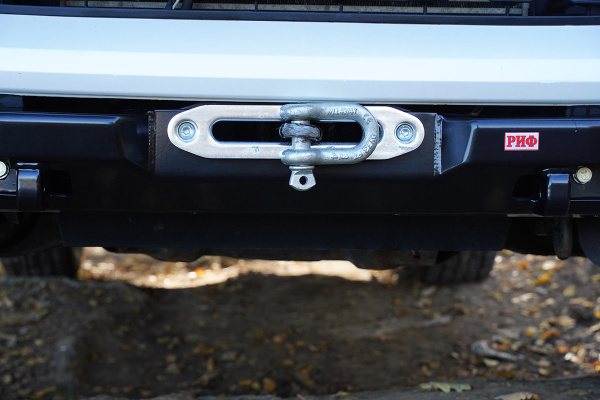 Бампер РИФ силовой передний Mitsubishi Pajero Sport 2015-2020 дизель под площадку для лебёдки RIFPS3-33003