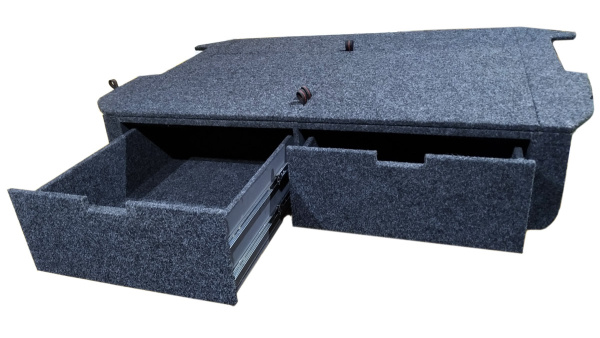 Органайзер для Toyota Land Cruiser Prado 120 (2 выдв.ящика+спальник)