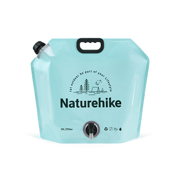 Канистра Naturehike Ling Wo для воды, 10 л., мягкая, голубая
