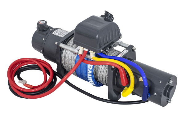 Лебёдка электрическая двухскоростная 12V Runva 10000 lbs 4500 кг (синтетический трос)