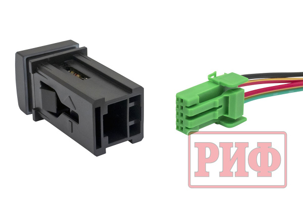 Кнопка ВКЛ/ВЫКЛ, голубой, универсальная, TOYOTA 22x22