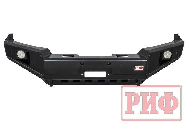 Бампер РИФ силовой передний TLC 200 2007-2015 c доп. фарами и защитой бачка омывателя