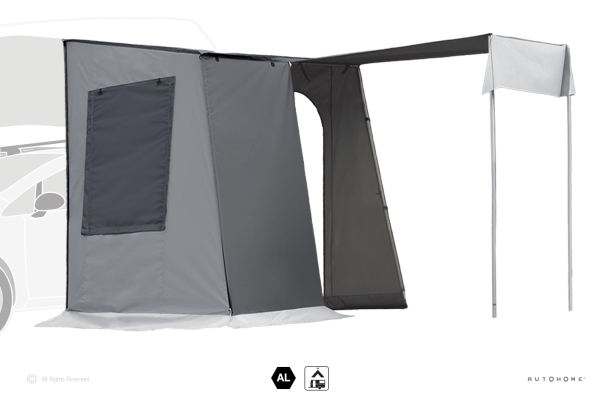 1 Веранда к палатке AUTOHOME OVERZONE SMALL STANDARD, тент серый, высота 220 см 1 Веранда к палатке AUTOHOME OVERZONE SMALL STANDARD, тент серый, высота 220 см