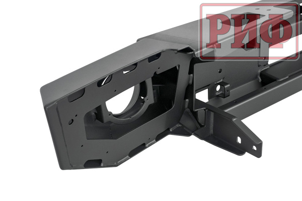 Бампер РИФ силовой передний Jeep Wrangler JL 2018+ под штатные фары, низ. пер. крыл.