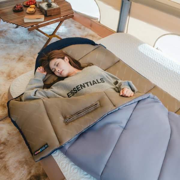 Мешок спальный Naturehike Sunny Day PL02 U250, (190+30)х80 см, (левый) (ТК: +8C), серо-голубой