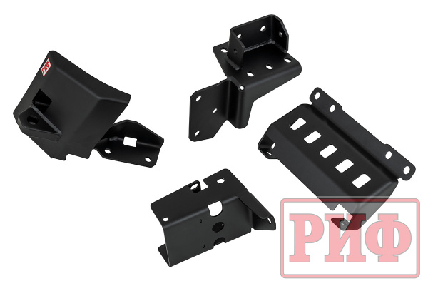 Полубампер РИФ с площадкой под лебедку, защитой радиаторов и буксирными проушинами для TANK 400