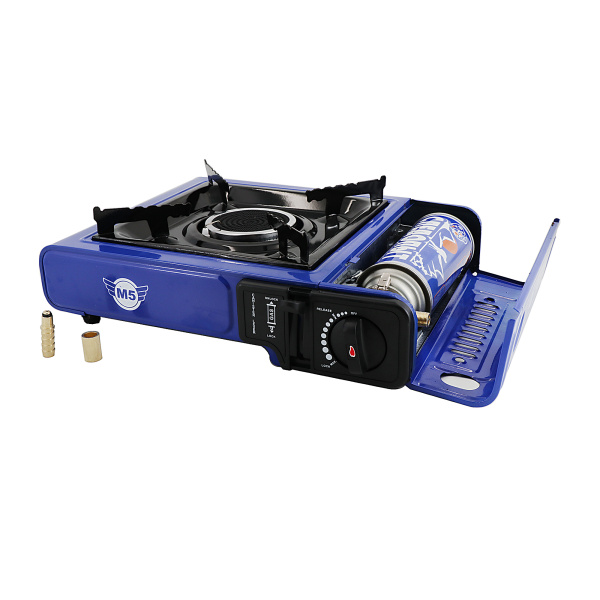 Плита газовая СЛЕДОПЫТ М5 керамическая (с переходником), цанговый/бытовой баллон (уценка)