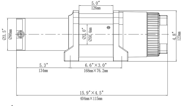 Лебёдка электрическая 12V Runva 4500 lbs 2041 кг (синтетический трос)
