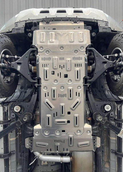 Защита Falcon радиатора, картера, РК, КПП для GWM Poer, дизель, алюм. 8 мм