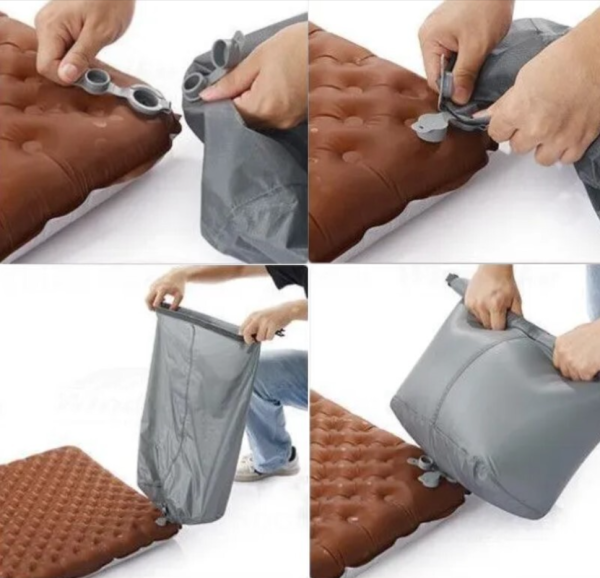 1 Коврик надувной Naturehike 196х64х8 см, оранжевый